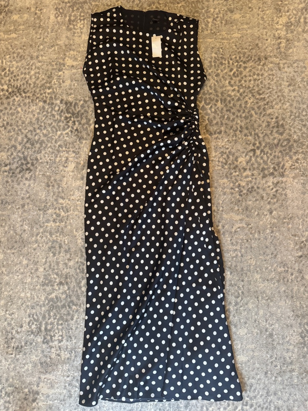 Ann Taylor Polka Dot Maxi Dress in Satin